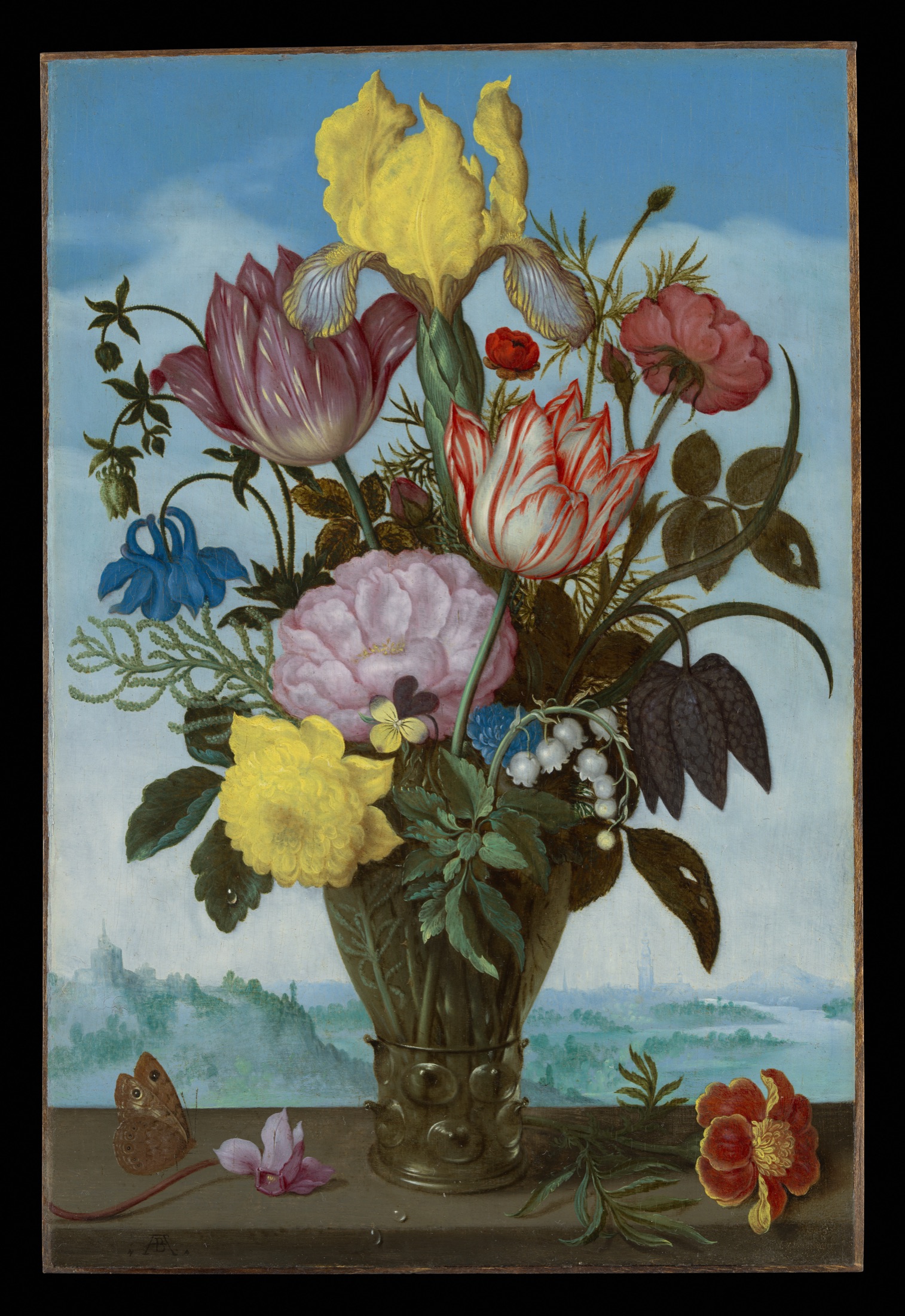 Ambrosius Bosschaert the Elder, Bouquet of Flowers in a Roemer