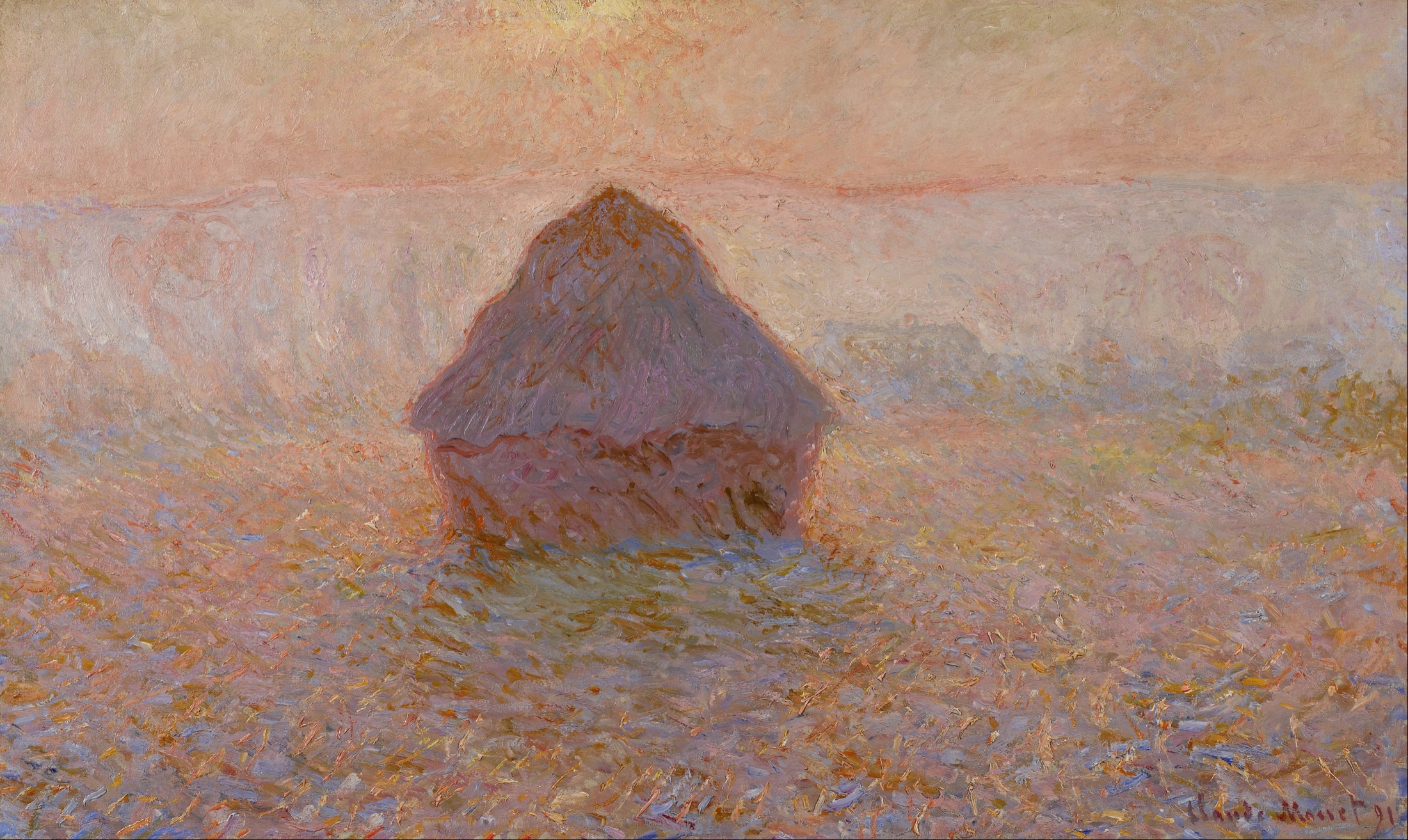 Claude Monet, Grainstack (Sun in the Mist)